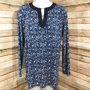 Michael Michael Kors blue and white blouse